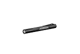 Ledlenser P4R Core LED Stiftleuchte, 200 Lumen, aufladbar mit Lithium Akku, fokussierbar, drei Helligkeitsstufen, Leuchtweite 95m, USB Ladekabel u. Clip, Penlight, Schwarz