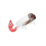 Handgefertigter Rosenholz-Mini-Maus-Schwimmköder für Moschusbarsch, Hecht, Angelausrüstung, sinkender Jerk-Köder, entworfen für mehrere Angeltiefen und Abrufgeschwindigkeiten (weiß)