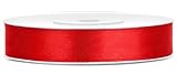 Libetui 25 Meter Satinband Rot 12mm rotes Schleifenband Geschenkband Rotes Band Dekoband Rote Bänder rote Schleife Geschenk Geburtstag Hochzeit