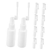 LRXIYODE 10 Stück Nasenspray Flaschen mit Verstellbarem Sprühkopf Leere für Reisen Nachfüllbar Ergonomisches Design Individuell Einstellbarer Sprühwinkel Praktische Nasendusche