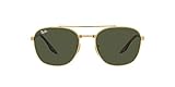 Ray-Ban Rb3688 - Quadratische Sonnenbrille, Gold/Grün, 58