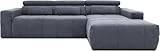 DOMO. collection Ecksofa Brandon, Sofa mit Rückenfunktion in L-Form, Polsterecke, Eckgarnitur Longchair rechts 285 x 175 x 98 cm (BxTxH), dunkelgrau