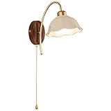HQHYGM Keramikwand mit Schnur Nordic Wandleuchte Nachtlicht Wandeinbauleuchte Wohnzimmer Wandleuchte Wandleuchten mit Kabel Kopfstützenlampen Schlafzimmer
