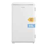 Comfee' RCD93WH2EURT(E) Kühlschrank Klein, 93 Liter Retro Kühlschrank, Mini kühlschrank mit verstellbare Thermostat, Silent, geeignet für Zuhause, Büro und Hotel, Weiß