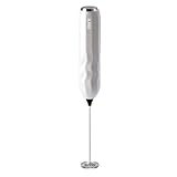 IUIRE Elektrische Milchaufschäumer, Handheld Milchschäumer Stab für Kaffee, Geschenkschaumbereiter für Kaffeeliebhaber, Latte Macchiato, Cappuccino, Matcha, batteriebetrieben (White)