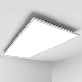 OUBO LED Panel 120x60cm Deckenleuchte Anbauwinkel Slim 72W 8850 Lumen Neutralweiss 4000K, Einbauleuchten Set 230V, Deckenleuchte Pendelleuchte Wandleuchte, inkl. Trafo