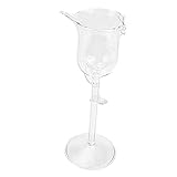 MAGICLULU Hochwertiger Cocktailbecher mit Rosendesign Eleganter Glasbecher für Whiskey Cocktails und Wein Lebensmittelechtes Material für und Partys