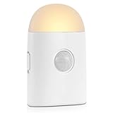 BXROIU LED Nachtlicht mit Bewegungsmelder Batterie Aufladbare Indoor, Dimmbar 3 Helligkeitsstufen Nachtlampe Sensor Licht für Schlafzimmer Schrank Flur Treppe (1 Stück)