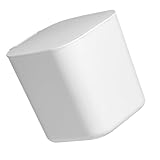 MUELODSIC Praktischer Desktop mülleimer Klein mit Deckel Multifunktionaler Aufbewahrungseimer aus Robustem Niedliches Design für Büro und Zuhause Kompakter Tischabfalleimer Weiß