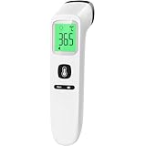 Fieberthermometer Kontaktlos, Stirnthermometer mit sofortigen genauen Messwerten, Fieberalarm, LCD-Anzeige und 35 Speicherabruf, Digitales Infrarot Thermometer für Kinder und Erwachsene