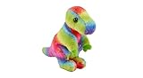 Wild Republic Pocketkins Eco Rainbow T-Rex, Stofftier, 12 cm, Plüschtier, Hergestellt aus recycelten Materialien, Umweltfreundlich