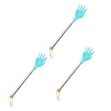 SOIMISS 3 Stück Verstellbare Teleskop Rückenkratzer aus Edelstahl Multifunktionale Kratzhilfe für Rücken Kopf Fuß Leicht Tragbar Effektive Juckreiz Stresslinderung