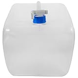 SOLUSTRE Faltbarer Wasserkanister 15L mit Griff und Großer Öffnung Tragbarer Wasserbehälter für Outdoor Camping Faltbarer Wassereimer für Wandern und Angeln