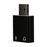 IMIKEYA Externer USB Stereo Soundadapter Aluminium 71 Surround Sound Laufwerksfrei Kompakt mit Kopfhörer und Mikrofonanschluss fürpc und Notebook