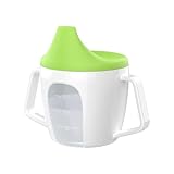 Hobngmuc Trinkflasche Für kleinkinder Mit Zwei Griffen & Messskala - hitse­beständig Bis 100°C, Leicht & Stossfest, Anti-Tropf-Lernbecher Für Kleinkinder, Praktisch Für Unterwegs
