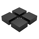 FUANA Robuste Gummi-Anti-Vibrationspads, 4 Stück, für Klimaanlagen, HVAC-Geräte und Kompressoren, geräuschreduzierende, stoßdämpfende Kissen, wetterfest, 10,2 x 10,2 x 5,1 cm, Schwarz