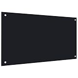 Sufrk Küchenrückwand Schwarz 90x50 cm Hartglas KüChenrüCkwand Glas