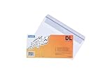 Bantex Selbstklebende Briefumschläge/Umschläge DL (22 x 11 cm), Weiß, 25 Stück in Folienpackung