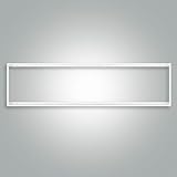 Aluminium Aufbaurahmen weiß für LED Panel 120x30cm zum Einlegen als Deckenaufbauleuchte 1205x305x43mm