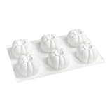 Generisch Kürbisformen Aus Silikon - 6 Förmchen Kürbis Muffinform | Einfache Entformung für Kuchen Pralinen Desserts Herbst Halloween Backformen