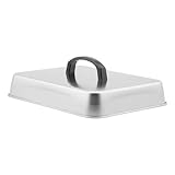 ycezw Rechteckige Grillhaube - Edelstahl Bratdeckel Flachhaube | Robuster Hitzebeständiger Griff Küchenwerkzeug, Kochzubehör Für Barbecue Outdoor Burger Sandwich Mahlzeiten