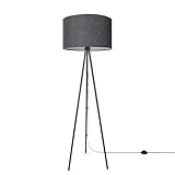 Paco Home Stehleuchte Wohnzimmer Schlafzimmer Stehlampe Uni Dreibein Stativ Stoffschirm Lampenschirm Rund Modern E27 Einfarbig