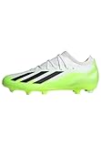 adidas Unisex X Crazyfast.3 Firm Ground Boots Fußballschuhe, Cloud White/Core Black/Lucid Lemon, 44 2/3 EU