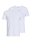 JACK & JONES Male T-Shirt 2er-Pack Einfarbig T-Shirt