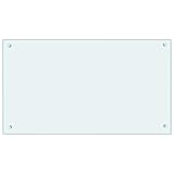 Küchenrückwand aus Hartglas 90x50 cm - Weiße Küchenrückwand für moderne Küchen | Strapazierfähig & pflegeleicht | Ideal für Haushalte & Gastronomie