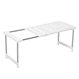 BESPORTBLE Mikrowellen Regal Ausziehbar für Küche und Edelstahl Ablagegestell Verstellbares Stauraumregal unter Spüle Ofenständer für Arbeitsplatte