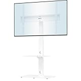 BONTEC Universeller TV-Ständer für 30-70 Zoll LED/OLED/LCD/Plasma Bildschirme, Höhenverstellbar, mit 2 Ebenen Gehärtetem Glas, Traglast bis 40kg, Max. VESA 600x400mm