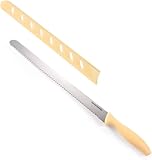 Tescoma Tortenmesser 30 cm lang, Konditormesser mit einseitiger Sägenschliff und Klingenschutz