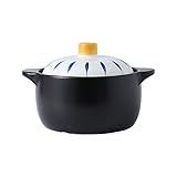 Suppentopf Keramik-Auflauf mit Deckel Hochtemperaturbeständiger Auflauf Große Kapazität Offener Feuertopf Suppenkochtopf Kochgeschirr