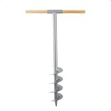 Rekord Handerdbohrer (Ø 150 mm) aus pulverbeschichtetem Stahl 2,6 kg I Flexibler Holzgriff, Länge ca. 100 cm, Erdbohrer, Pfahlbohrer, ‎Erdlochbohrer, Pflanzbohrer