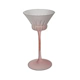 Lizhuzhuzs28 Wassergläser Gin-Cocktail-Kelchglas, 110 ml rosafarbene, mattierte Wein- und Champagnergläser mit Stiel Trinkglas(Frosted)