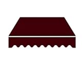 MACAGGTNTU Blau Markisenbespannung Canvas Ersatzstoff Für Einziehbare Klemmmarkise 360x300 400x300cm Ersatz Markisenstoff Für Balkon Deck Fenster(Coffee,16x10ft/500x300cm)