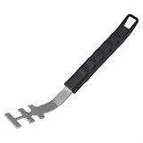Edelstahl Grillrostheber mit Akazienholzgriff, BBQ Grate Lifter Tool für die sichere Handhabung von heißen Rosten, BBQ Zubehör