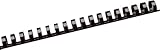 Albyco Plastikbinderücken, Binderinge, Bindekämme aus Kunststoff, 21 Ringe, ø 10 mm Schwarz, Bindekapazität 65 Blatt, Länge A4, 100 Stück