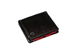 Hanzaf Magic Wallet für Damen und Herren mit FRID Schutz, Kartenetui aus echtem Leder mit minimalistischem Design und Münzfach, Schwarz