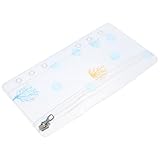 Healvian PVC Reißverschlusstasche für A6 Notizbücher mit 6 Ringen Extra Dicke Dokumenten und Visitenkartenhülle In Muschel Design Aufbewahrung für Budgetordner und Loseblattsammlungen