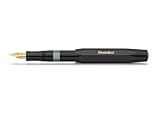 Kaweco PISTON SPORT CLASSIC schwarz/gold I Füllhalter aus Premium Kunststoff für Tintenflaschen mit transparentem Tintenfenster in Nostalgiebox I exklusiver Kolbenfüller 13 cm I Feder:M (Medium)