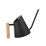 900 ml Gießkanne mit langem Auslauf, Edelstahl-Gießkanne mit Holzgriff, für Garten, Innen- und Außenbereich, Bewässerung