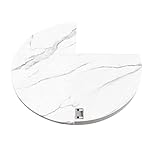 DYUNCZ Runde Tischplatte aus Holz, Klappbare Tischplatte Ohne Beine, für Schulungen und Veranstaltungen, für Esszimmer, Zuhause, Garten, Hochzeiten(White,180cm/71)