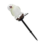 PartyKindom Solar LED Gartenleuchte aus Langlebigem Resin Solarbetrieben Wetterfest mit Erdspieß für Außenbereich Dekorative Solarlampe für Garten und Terrasse