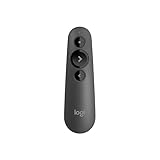 Logitech R500s Presenter mit Laser Klasse 1 für Bluetooth und USB – Universell kompatibel, 20 Meter Reichweite, konfigurierbar, intelligente Batterienutzung mit 12 Monaten Laufzeit – Dunkelgrau