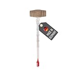 Lantelme Weinthermometer Glas mit Holz Fassgriff Temperaturanzeige 0°C bis 40°C | Analog Thermometer Temperaturmesser Weinflasche Weinglas | Klein Stilvoll und funktional | Vino Wein Sekt Champagner