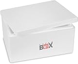 THERM BOX Styroporbox 12W 40x30x21cm Wand 3cm Volumen 12,24L Isolierbox Thermobox Kühlbox Warmhaltebox Wiederverwendbar