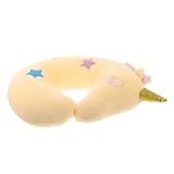 DIYEAH U förmiges Nackenkissen Einhorn Design Weiches Reisekissen mit Ergonomischer Halswirbelstütze für Büro Auto und Zuhause Niedliches Cartoon Nackenhörnchen zur Nackenentspannung