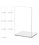 EH Design Acryl Buchstütze – Transparente & rutschfeste Buchstützen – 7X bruchfester als Glas – Unsichtbare, rutschfeste Buchhalter für Zuhause & Büro – Made in DE