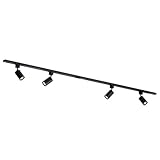 Qub Focus III 1-Phasen Led Schienensystem - 200cm - 4x GU10 Spots - 2x 1m Schienen - I-Form - Deckenstrahler Schwarz - Erweiterbar & flexibel - LED-kompatibel - Modernes Design Spot lampe